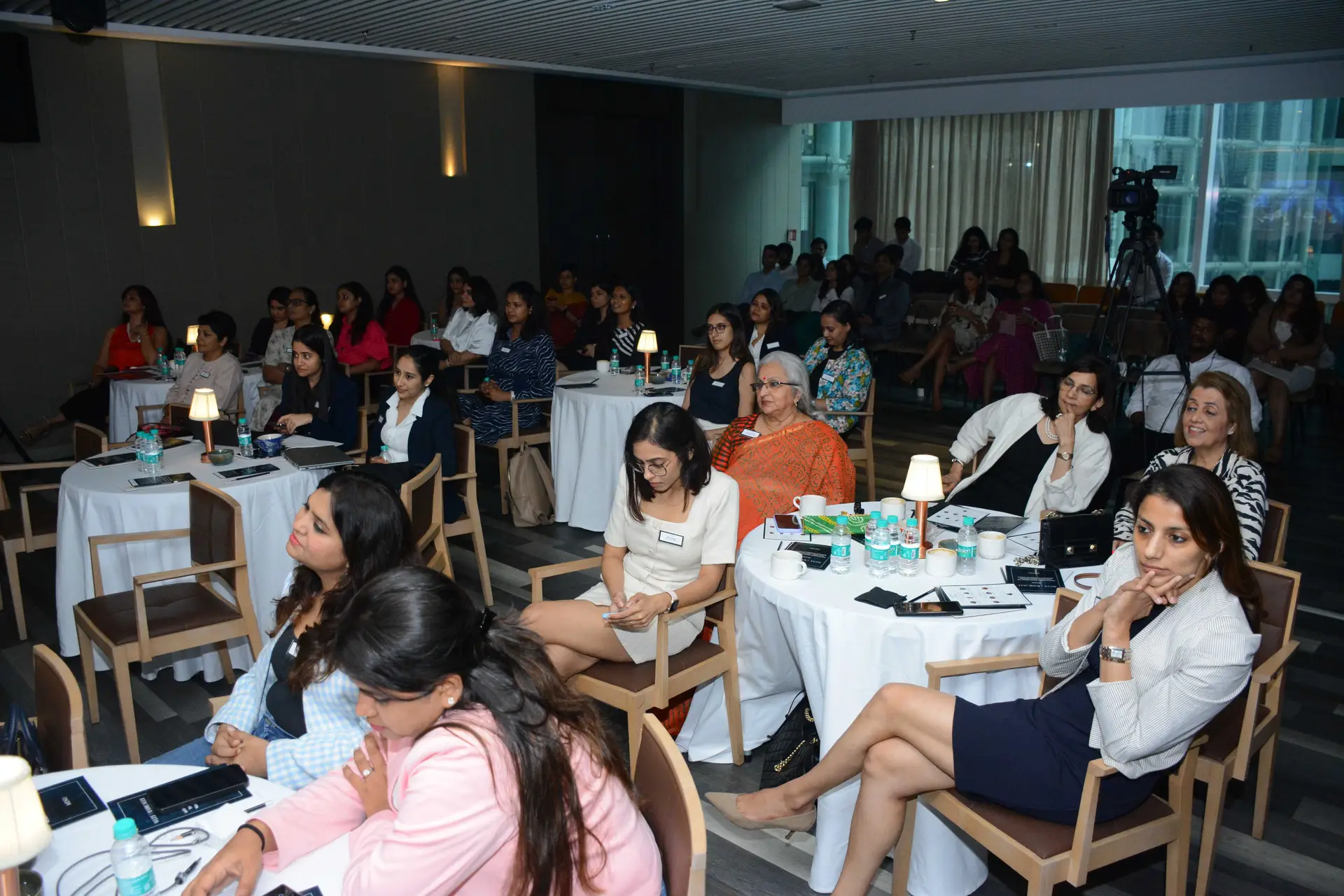 Conference speaker at podium 18