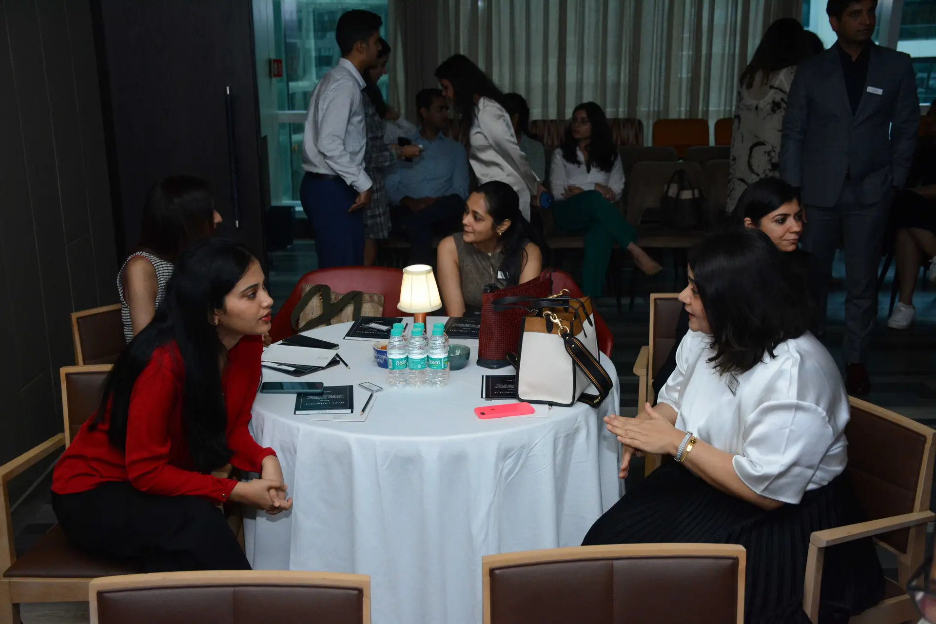 Conference speaker at podium 8